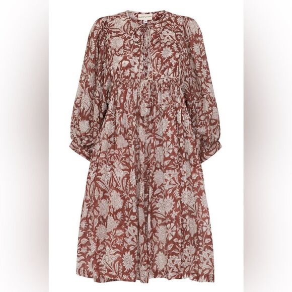 Daughters of India Kyra Mini Dress in Wine M NWOT - Picture 3 of 14